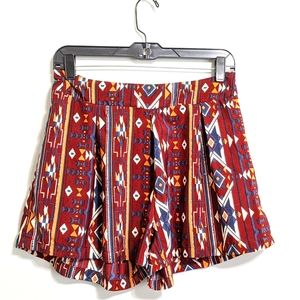 High waisted tribal shorts